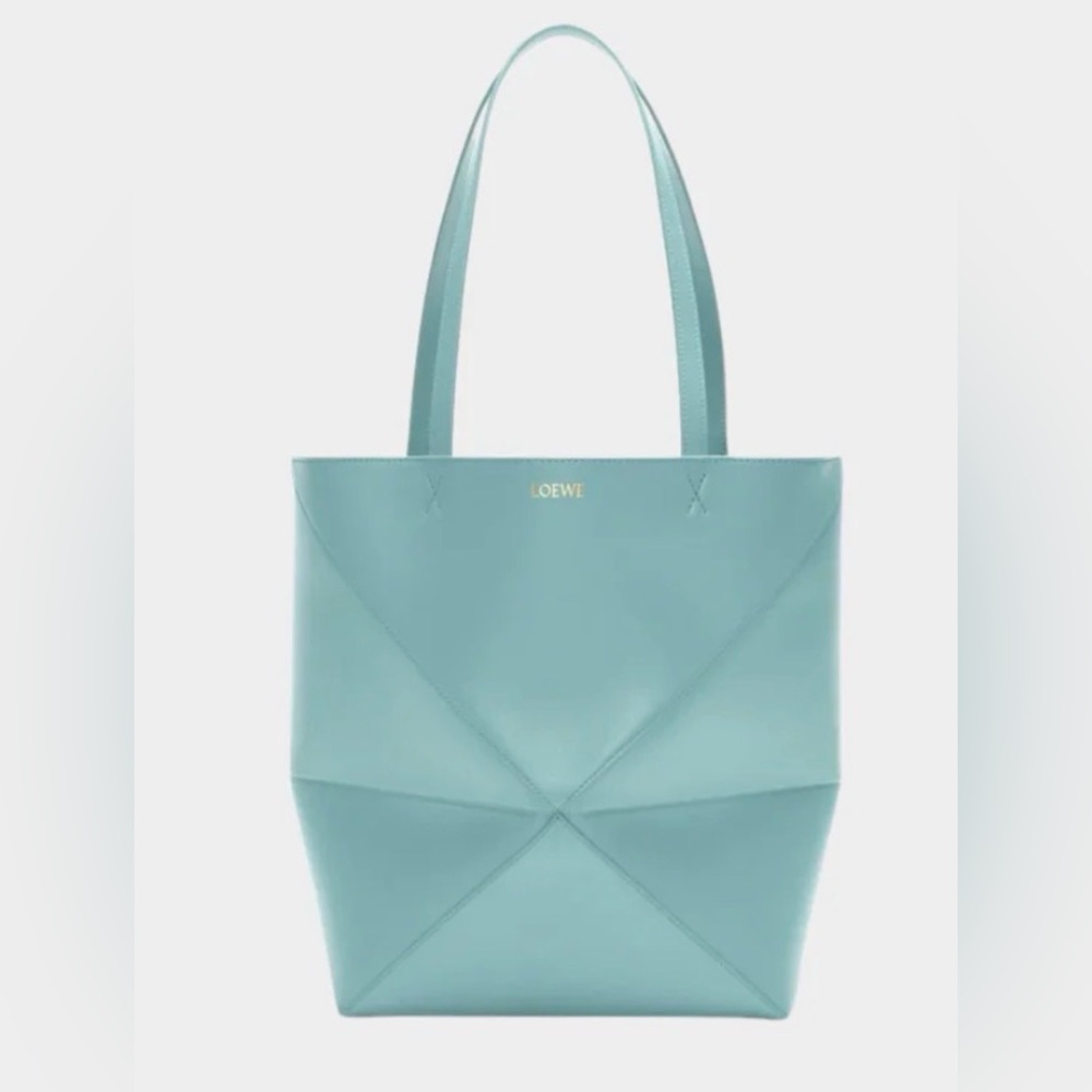 NWT Loewe Medium Puzzle Fold Tote In Shiny Calfskin - Picture 6 of 7
